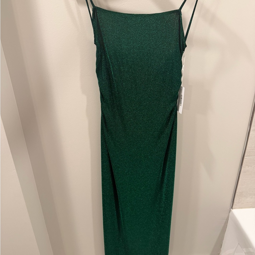 Reformation Emerald Backless Dress - Picture 2 of 5